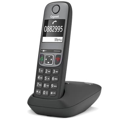 Gigaset AS690 - Cordless con Vivavoce Alta Qualità - Tastiera Illuminata ed Ampio Display - Black List - Lista chiamate, Grigio antracite [Versione Italiana]