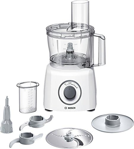 Bosch MultiTalent 3 Robot da Cucina Multifunzione Compatto - Oltre 20 Funzioni, 800 W, 2 Velocità, Ciotola 2,3 l, Disco per Affettare, Tagliare e Grattugiare, Lama per Impastare e Disco per Montare