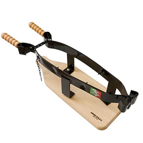 GIEMME Porta Prosciutto Professionale, Morsa per Il Taglio del prosciutto, Fermaprosciutto in Legno e Ferro