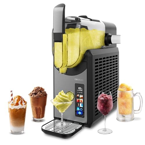 Cecotec Macchina per Granita - Sorbetto Elettrica 2,6L Twist&Ice 2600. 220W, Bevande in 15-60min, 1,9L per Ingredienti, Tattile, 6 Modalità, Raffreddamento Adattabile, Ergonomico, Beccuccio Antigoccia