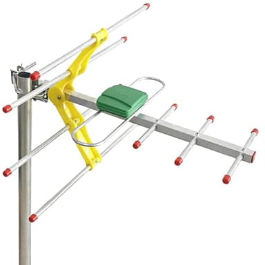 Antenna TV - Antenna TV Esterno Amplificata Potente con Base Magnetica Robusta per una Facile Installazione, Long Range Reception Antenna TV Portatile Support 4K DVB-T/DVB-T, Cavo Coassiale 8M