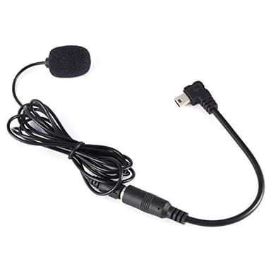 KIKYO Mini microfono da 3,5 mm, microfono esterno nero con clip sul microfono + cavo adattatore per GoPro Hero4 3/3 +
