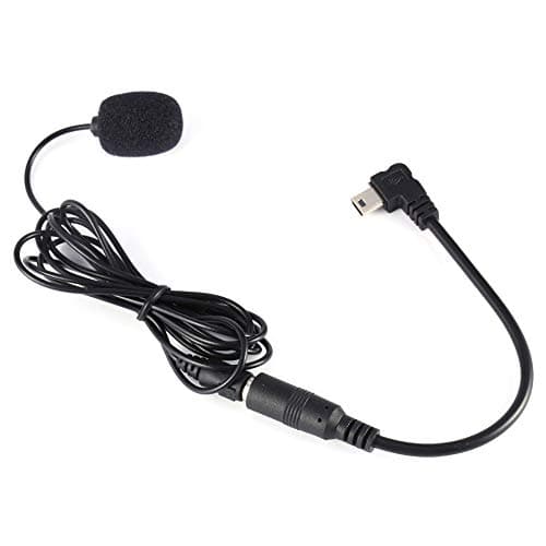 KIKYO Mini microfono da 3,5 mm, microfono esterno nero con clip sul microfono + cavo adattatore per GoPro Hero4 3/3 +