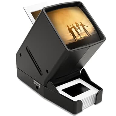 DigitConvert Visualizzatore di Diapositive da 35 mm con Ingrandimento 3x - Funzionamento USB/Batteria | Include 4 Batterie AA: Scanner per Diapositivi e Negativi