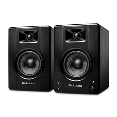 M-Audio BX4 - Casse attive Monitor da Studio per PC Amplificate 120 W 4,5" da Scrivania per gaming, produzione musicale, streaming e podcast (coppia)