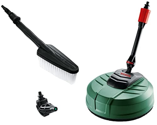Bosch Home and Garden Idropulitrice Home and Car Kit di pulizia, con spazzola per patio, spazzola pulente e bocchetta a 90 gradi, confezione in cartone