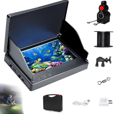 Anglereye Underwater Fishing Camera, Colitt Underwater Fishing Camera, Night Vision Portable Fish Finder with 4.3'' LCD Screen and 220° Wide Angle (5in,30m)