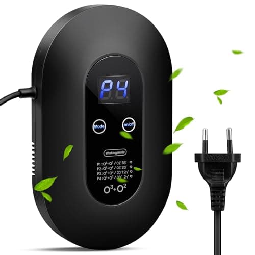 ACADGQ Mini Purificatore d'Aria Ozono,Purificatore d'Aria, Sterilizzatore per Deodorizzazione Dell'Ozono,Deodorante per Ionizzatore di Ozono,Macchina Portatile per L'ozono per Animali Domestici,Nero