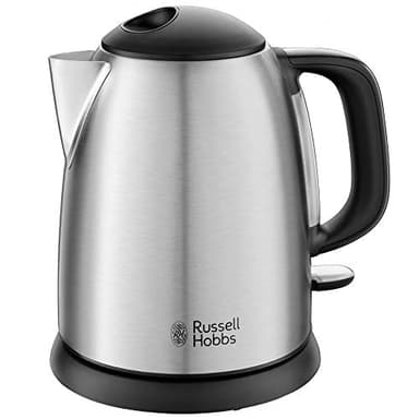 Russell Hobbs Bollitore Elettrico Piccolo - 1,0 L, 2400W - Acciaio Inox Satinato; Ebollizione Rapida; Filtro Anticalcare Rimovibile, Indicatore Esterno del Livello Dell'Acqua, Adventure 24991-70