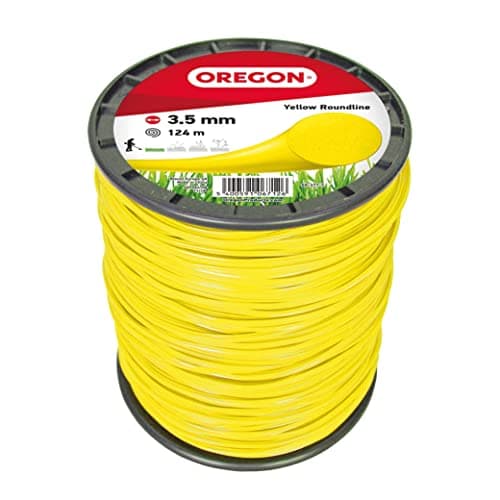 Oregon Filo da Taglio Tondo Giallo per Decespugliatori e Tagliaerba, in Nylon Professionale, Adatto alla Maggior Parte dei Decespugliatori, 3,5 mm x 124 m (69-377-Y)