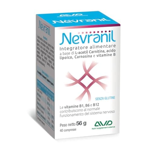 NEVRANIL - Integratore per il Benessere del Sistema Nervoso con L-Acetil Carnitina, Acido Lipoico e Vitamine B - Prodotto in Italia da A.V.D. Reform