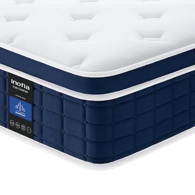 Inofia Ace Hybrid, 90x200 cm, altezza 26 cm, materasso semi-rigido H3, 7 zone, con 100 notti di prova, materasso ortopedico per un sonno ristoratore. (H3/26cm, 90X200cm)