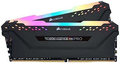 Corsair VENGEANCE RGB PRO DDR4 RAM 32GB (2x16GB) 3200MHz CL16 Intel XMP 2.0 Memoria per Computer Compatibile iCUE - Nero (CMW32GX4M2E3200C16)