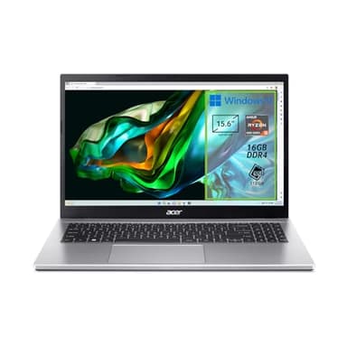 acer Aspire 3 15 A315-44P-R4AP PC Portatile, Notebook, Processore AMD Ryzen 5 5500U, RAM 16 GB DDR4, 512 GB PCIe NVMe SSD, Display 15.6" FHD LCD, Scheda Grafica AMD Radeon, Windows 11 Home, Silver