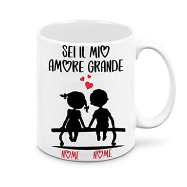 Mr. Gadgets Tazza in Ceramica Personalizzabile con Nomi San Valentino (coppia 1)