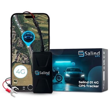 Salind GPS - Salind 01 4G – GPS Tracker per Auto, Barche e Altri Veicoli con Allarmi Multipli, GPS Auto Localizzatore con App, tracciamento in tempo reale, Collegamento Diretto alla Batteria (9-75V)