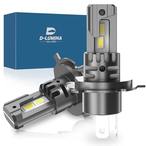 D-Lumina Lampadina H4 LED Canbus 100W 16000LM,6500K 400% Brillante,1:1 Design di Ricambio Lampada Alogena,Plug and Play, Impermeabile IP68, 2 pezzi