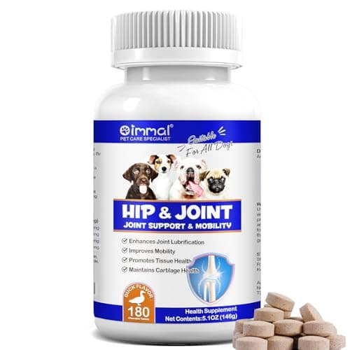 Lynkktoy Integratore articolare per cani, 180 pezzi per cani e fianchi e supporto giunto e mobilità, glucosamina condroitina per cani con fegato essiccato, fosfato dicalcium e MSM, Extended Joint Care