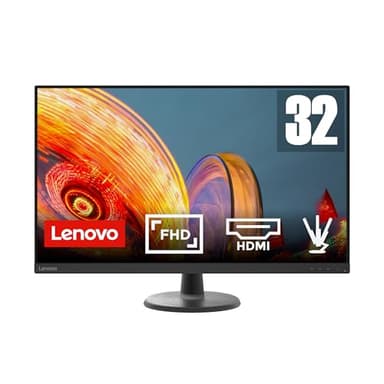 Lenovo D32-45 Monitor - Display 31.5 pollici FullHD (1920 x 1080, VA, 4ms, 60Hz, Cavo HDMI, Input HDMI + VGA) - Raven Black - Esclusiva Amazon