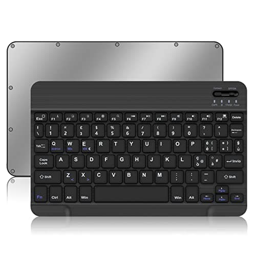 IVEOPPE Tastiera Bluetooth Samsung/iPad, Tastiere Wireless per Tablet Compatibili con Samsung/Windows/Android/iOS/iPad/iPad Pro/iPad Air/, iPhone e Altri Dispositivi Bluetooth, Nero