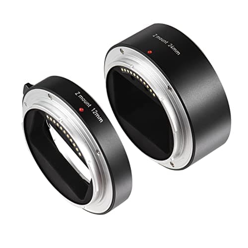 Andoer Macro Extension Tube Tubi di Prolunga Automatici con Messa a Fuoco Automatica 12mm + 24mm Z Mount Tubo per Fotografia Macro Compatibile con Fotocamera Mirrorless Nikon Z50 Z5 Z6 Z6II Z7 Z7II