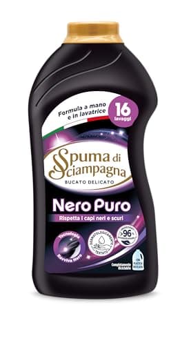 Spuma Di Sciampagna Detersivo per Bucato Liquido Delicato Nero Puro 16 Lavaggi - 800 ml