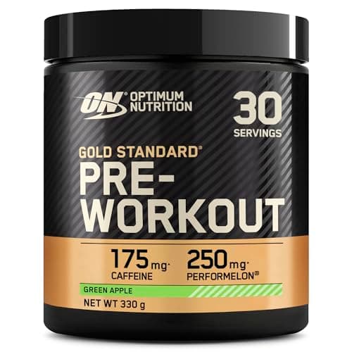 Optimum Nutrition Gold Standard Pre-Workout, Integratore Alimentare in Polvere, Energy Drink con Creatina Monoidrato, Beta Alanina, Caffeina e Vitamine Gruppo B, Gusto Mela Verde, 330 g