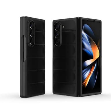 BORYA Cover per Samsung Galaxy Z Fold6 (Fold 6), Antiurto Morbida Silicone TPU Bumper Custodia, Durevole Anticaduta Progettazione dell'airbag Ultra Sottile Leggero Case, Nero
