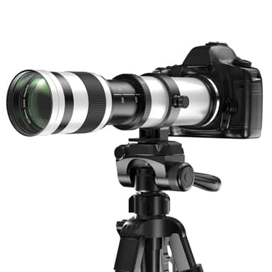 Lightdow RF 420mm-800mm F8.3 Obiettivo Manuale per Canon RF Mount, Teleobiettivo Professionale a Corpo Metallico, per Cannon EOS, R3, Ra, R, RP, R1, R5, R6, R6II, R7, R8, R10, R50, R100 -Bianco