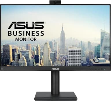 ASUS BE249QFK Monitor 24”, Full HD IPS (1920x1080), HDMI, Frameless, Webcam FHD Integrata, Microfono e Speaker Integrati, Design Ergonomico, Eye Care, Bassa Luce Blu, Nero