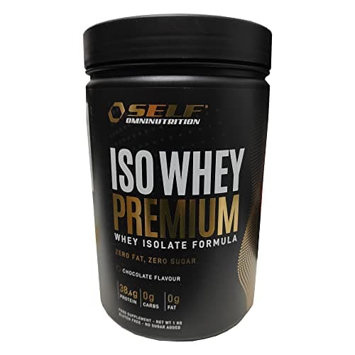 Self Omninutrition Proteine del siero del latte isolate al 96% senza Glutine e basso contenuto di lattosio 1 kg gusto Cioccolato Zero grassi, carboidrati e zuccheri