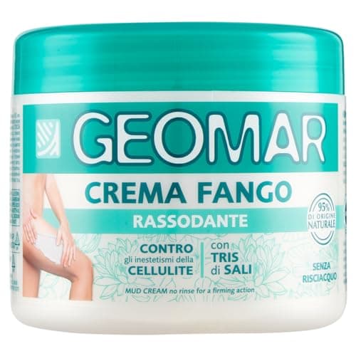 GEOMAR | Crema Fango Rassodante contro gli Inestetismi della Cellulite, 95% di Origine Naturale Con Tris Di Sali (Sale Marino, di Epsom e del Mar Morto), Senza Risciaquo, Made in Italy, 450 ml