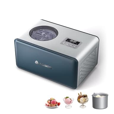 AAOBOSI Gelatiera da 2L con 4 modalità, turbo ghiaccio senza ghiaccio con compressore, tecnologia di raffreddamento durevole, display a LED,Gelatiera Autorefrigerante,Macchina per Gelato