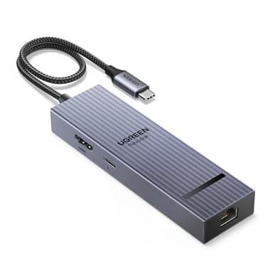 UGREEN Revodok Pro 1061 10Gbps Hub USB C Ethernet Gigabit HDMI 4K 60Hz PD 100W Adattatore Type C 3.2 Docking Station Compatibile con MacBook Air, iPad, iPhone 16 Plus Max, Surface, Galaxy Tab S9