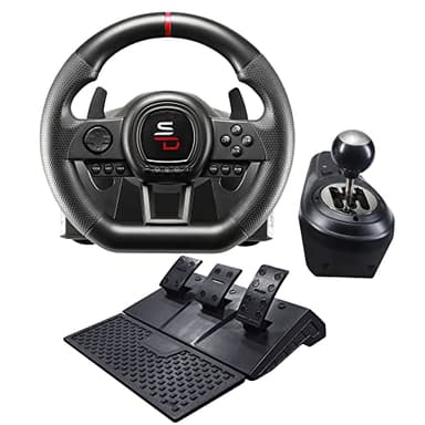 SUBSONIC Superdrive - Volante da corsa GS650-X con cambio manuale, 3 pedali e paddle per Xbox X/S Series, PS4, Xbox One (programmabile)