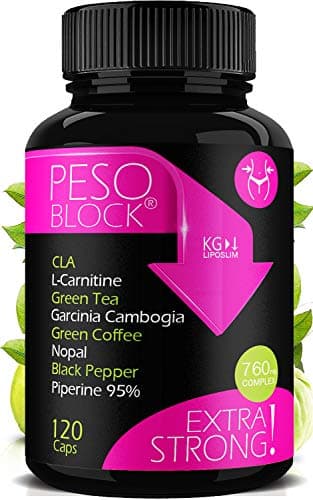 Bruciagrassi Dimagrante Potente Uomo Donna PESO BLOCK® | 120 PILLOLE DIMAGRANTI VELOCI E EFFICACI | Brucia Grassi per Dimagrire Velocemente
