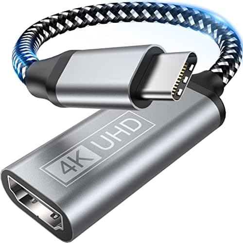 YUETUOL Adaptateur USB C vers HDMI, Type C vers HDMI Adattatore 4K (compatibile con Thunderbolt 3), uscita audio video per iPhone 16/15 Pro/Max, MacBook Pro/Air, Pixelbook, Surface Go, Galaxy S10 S9+