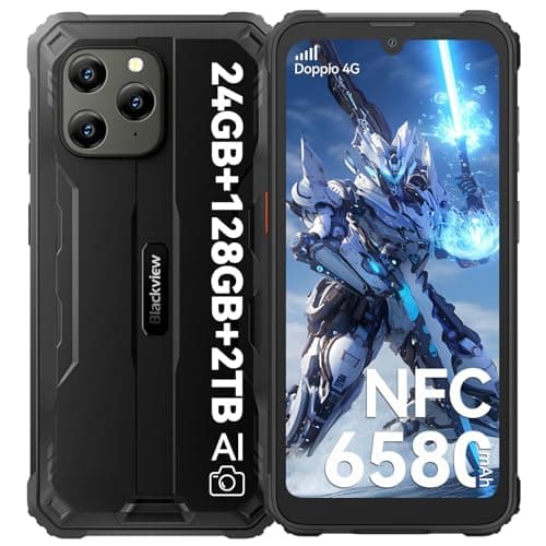 Blackview BV5300Plus Rugged Smartphone 2025, 24GB+128GB/1TB Espandibile/Octa-core, Telefono Indistruttibile Cellulare Robusto, 6580mAh, 6.1" HD+ 13MP+5MP, NFC/Face ID/OTG/GPS/Dual SIM 4G/IP68/IP69K
