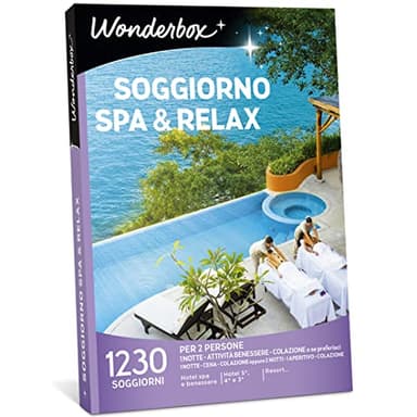 Wonderbox - Box Regalo Soggiorno Spa & Relax - Regali Di Coppia Per Trascorrere Un Weekend All' Insegna Del Benessere Idee Regalo Per Anniversario