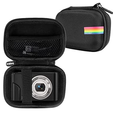 Leayjeen Custodia per fotocamera compatta per bambini Compatibile con YunLone/Vannico/GlobalCrown/Gofunly/voltenick, Regalo Giocattolo di Natale & Compleanno per bambini (solo custodia) Nero