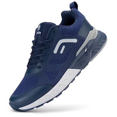FitVille Scarpe da Camminata Uomo Pianta Larga Scarpe Ginnastica Uomo Sneakers Casual Sportive Scarpe da Corsa Running Larghe per Piedi Gonfi Jogging Blu 50 EU X-Larga