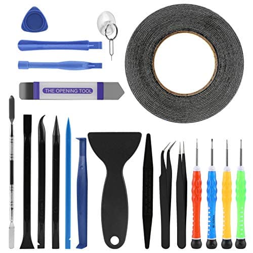 LIHAO 21 in 1 strumento di riparazione per cellulare, set di strumenti professionali, cacciavite, colla a ventosa per smartphone, tablet, PC, multimedia