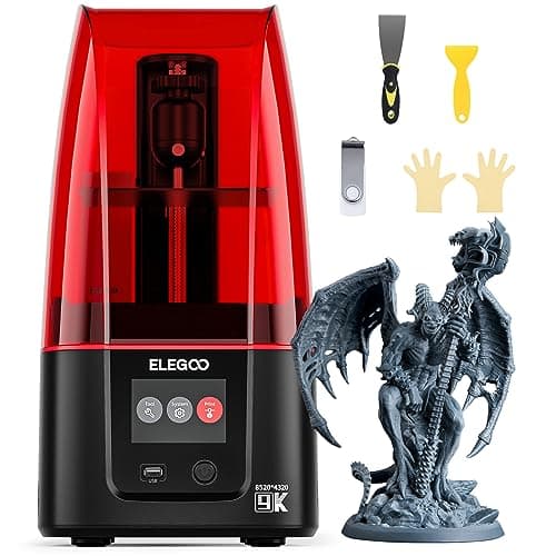 ELEGOO Stampante 3D MARS 4 MSLA, Stampante per Fotopolimerizzazione con Resina UV con LCD Monocromatico da 7 Pollici 9K, Modalità di Stampa Multiple, Dimensioni di Stampa di 153,36x77,76x175 mm³