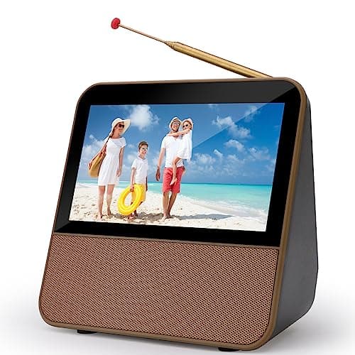 HassoKon TV digitale portatile DVB-T2, 1080P HD Mini TV DAB+, DSP, lettore multimediale USB per roulotte, auto e campeggio, cucina, camera da letto, viaggi, cucina