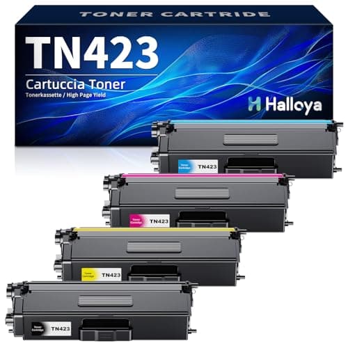 Halloya TN423 TN-423 Cartuccia toner compatibile per Brother TN 423 TN-421 TN421 per Brother MFC-L8690CDW MFC-L8900CDW HL-L8260CDW HL-L8360CDW DCP-L8410CDW (Nero Ciano Giallo Magenta,4-Pack)