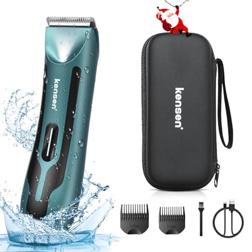 KENSEN Rasoio Elettrico Depilatore corpo,Epilatore Corpo Uomo con LED, Uso Umido e Asciutto per Viso, Torace, Ascelle, Gambe