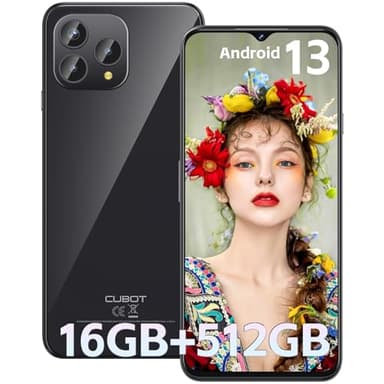 CUBOT P80 512GB Smartphone, 16GB RAM+512GB ROM/1TB, 6.58" FHD+Telefono Cellulari Android 13, 48MP+24MP Fotocamere, 5200mAh Cellulare, MT8788 Octa Core, Dual SIM 4G, Fingerprint/NFC/OTG (Blu)