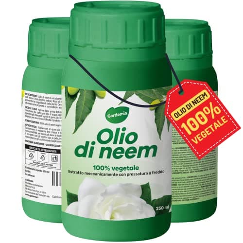 Gardemia Olio di Neem per Piante 250ml 100% Vegetale Azione Naturale contro varie Avversità Giardino Multiuso Concentrato Estratto Meccanicamente Pressatura Freddo Straordinarie Proprietà Naturali