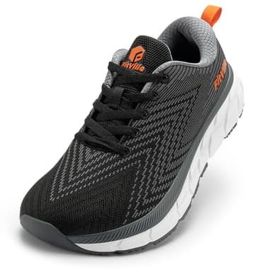 FitVille Scarpe Running Uomo Pianta Larga Sneaker Leggere Scarpe da Ginnastica da Corsa Traspiranti Jogging Scarpe Passeggio Larghe per Piedi Sensibili e gonfi Nero 46 EU Larga