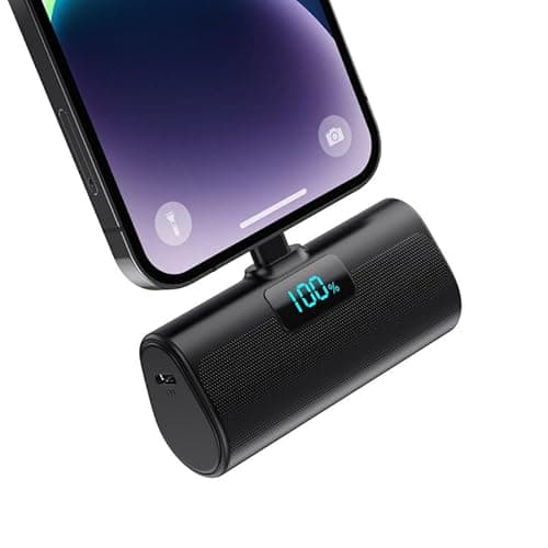 HETP Mini Power Bank 5200mAh, 20W PD Ricarica Rapida Powerbank, Ultra Compatto Caricatore Portatile con LCD Display Batteria Esterna per iPhone 14/14Pro Max/13/13 Pro Max/12/12Pro/11/X/XR/8/7/6 ecc